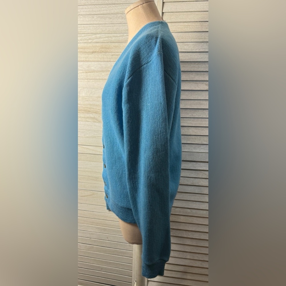 Brent Vintage Blue Mohair Cardigan Sweater Men’s XL Soft Grunge Grandpa Core - Picture 6 of 14